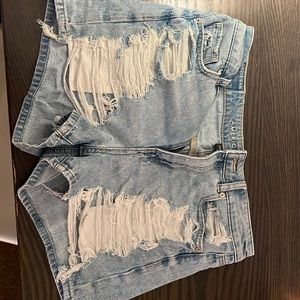 Distressed, Denim, Jean Shorts